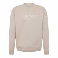 Jack Wills Belvue Logo Sweatshirt Камък Мъжки горнища на анцуг