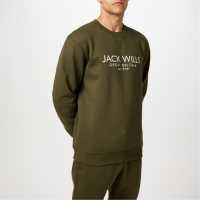 Jack Wills Belvue Logo Sweatshirt Лист Мъжки горнища на анцуг