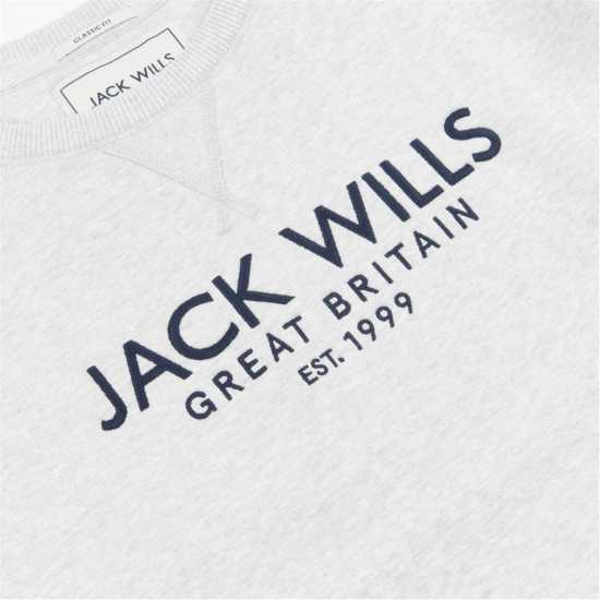 Блуза Обло Деколте Jack Wills Belvue Graphic Logo Crew Neck Sweatshirt  Мъжко облекло за едри хора