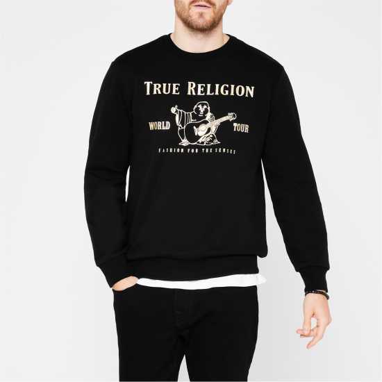 True Religion Buddha Sweatshirt Черно/Злато 