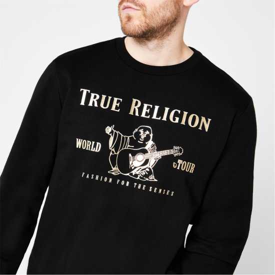 True Religion Buddha Sweatshirt Черно/Злато 