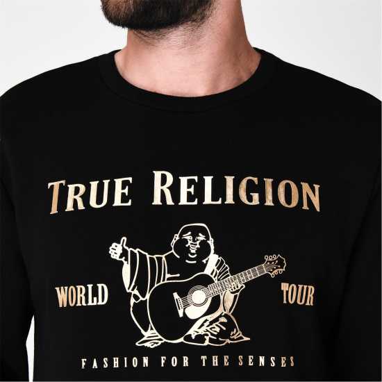 True Religion Buddha Sweatshirt Черно/Злато 