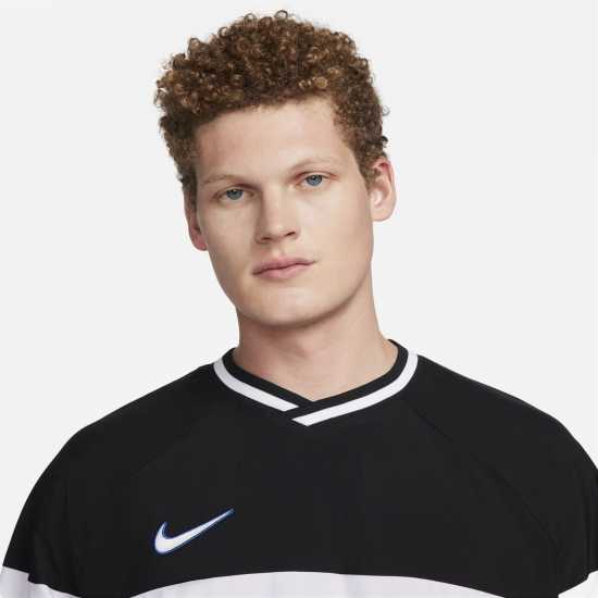 Nike Academy Men's Dri-FIT Crew Global Football Top Черно/Синьо Мъжко облекло за едри хора