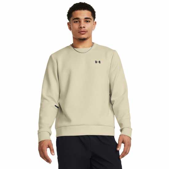 Under Armour Мъжка Блуза Полар Unstoppable Fleece Sweatshirt Mens Силт/Черно Мъжко облекло за едри хора