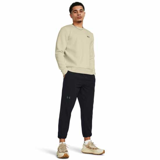 Under Armour Мъжка Блуза Полар Unstoppable Fleece Sweatshirt Mens Силт/Черно Мъжко облекло за едри хора