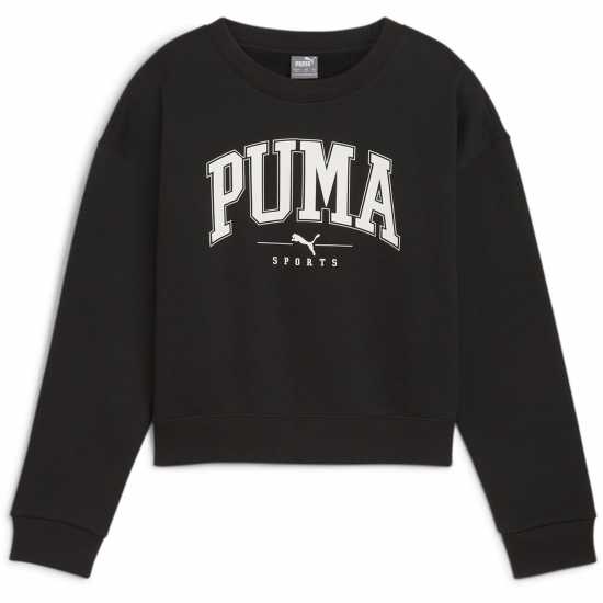 Puma Squad Crew Fl G Sweatshirt Unisex Kids Черно Пума 