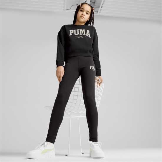 Puma Squad Crew Fl G Sweatshirt Unisex Kids Черно Пума 