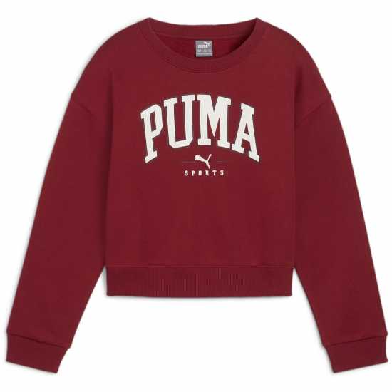 Puma Squad Crew Fl G Sweatshirt Unisex Kids Интензивно червен 