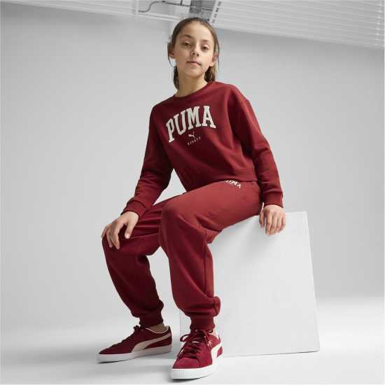 Puma Squad Crew Fl G Sweatshirt Unisex Kids Интензивно червен 