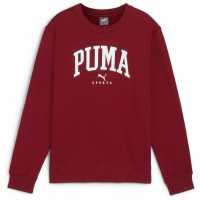 Puma Squad Crew Fl B Sweatshirt Unisex Kids Интензивно червен 