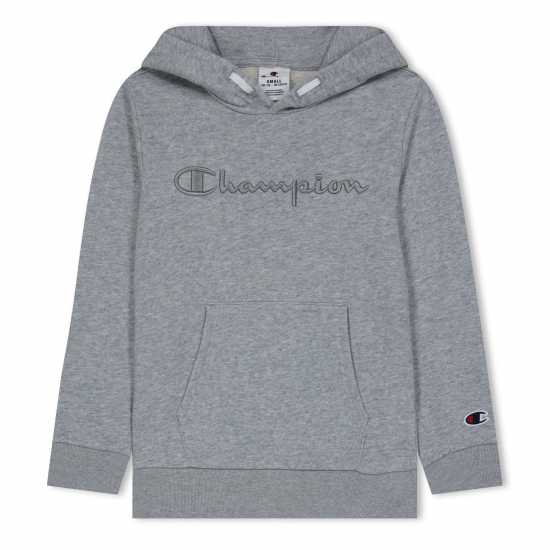 Champion Tonal Hoodie Logo Junior Сиво Детски горнища и пуловери