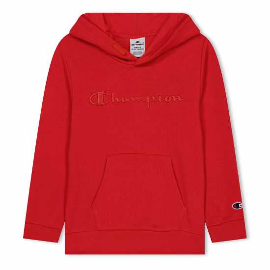 Champion Tonal Hoodie Logo Junior Червено Детски горнища и пуловери