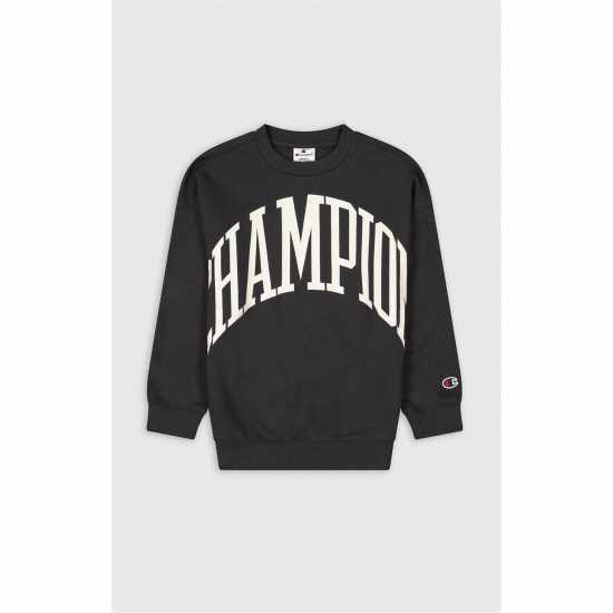 Champion B Crewneck Jn99 Black Детски горнища и пуловери