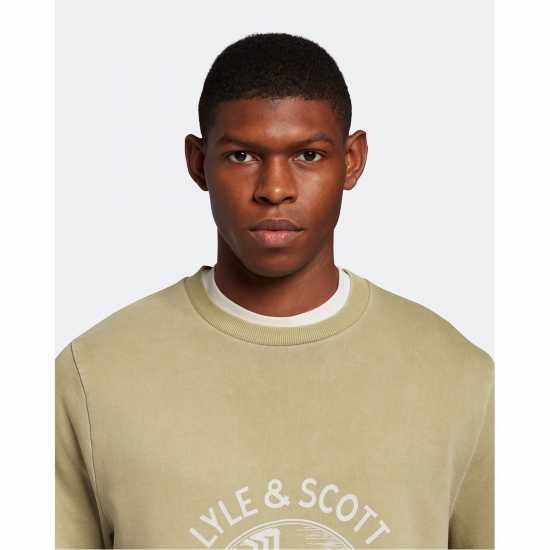 Lyle And Scott Hwk Prnt Crw Sn99 Морски водорасли 