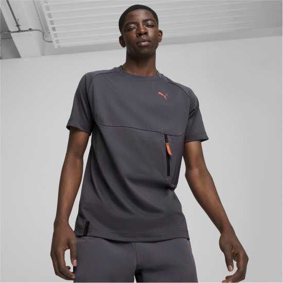 Puma Pocket Tee Галактическо сиво Дрехи за мъже от Puma