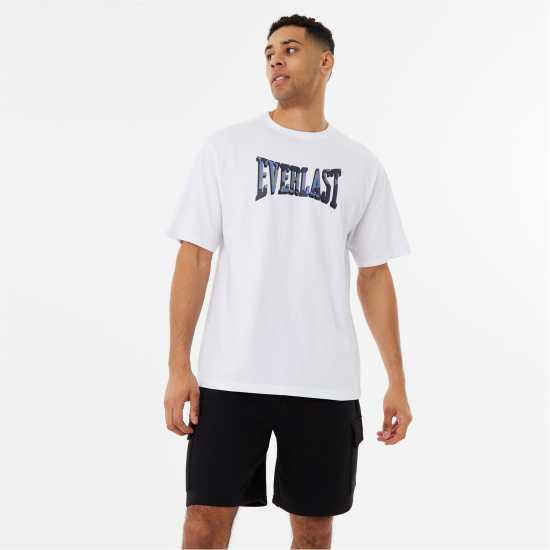 Мъжка Риза Everlast Camo Logo T-Shirt Mens Бяло Мъжки ризи