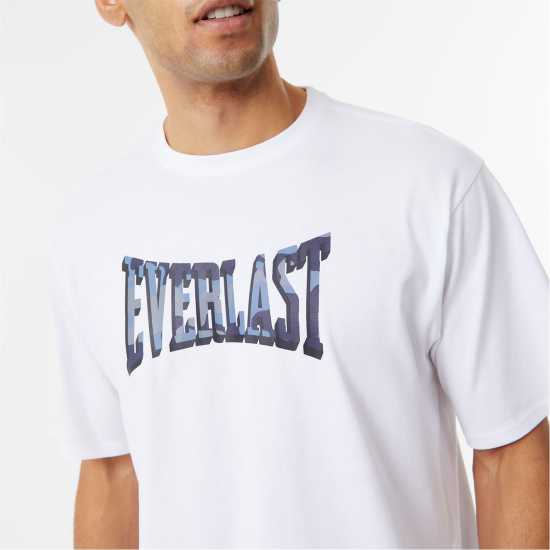 Мъжка Риза Everlast Camo Logo T-Shirt Mens Бяло Мъжки ризи