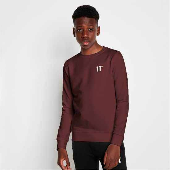 11 Degrees Junior Core Sweatshirt - Mulled Red  Детски горнища и пуловери