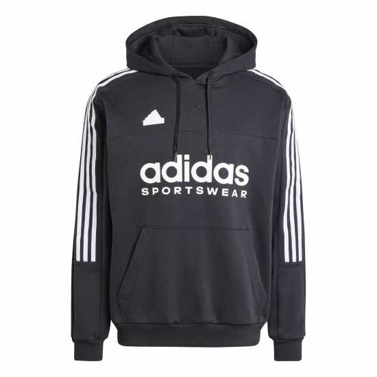 Adidas House Of Tiro Fleece Hoodie Mens Черно/Бяло 