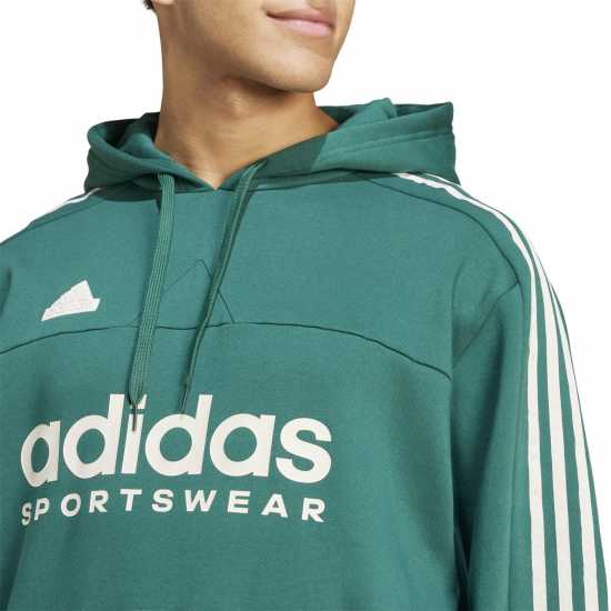 Adidas House Of Tiro Fleece Hoodie Mens Зелено/Алуминий 