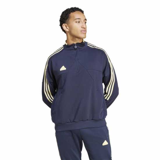 Adidas Мъжко Спортно Горнище House Of Tiro Fleece Half-Zip Track Jacket Mens Легендарна чернина 