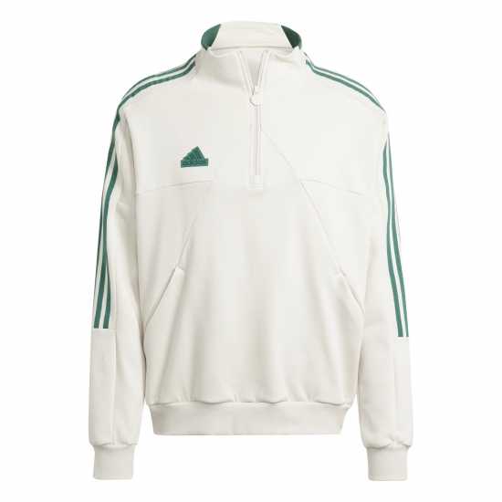 Adidas Мъжко Спортно Горнище House Of Tiro Fleece Half-Zip Track Jacket Mens Алуминий/Зелен 