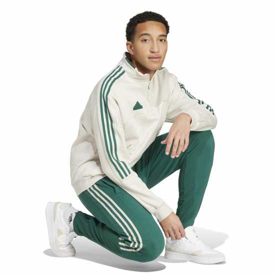 Adidas Мъжко Спортно Горнище House Of Tiro Fleece Half-Zip Track Jacket Mens Алуминий/Зелен 