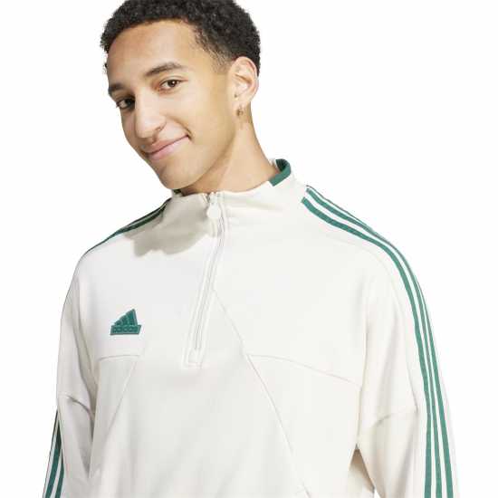 Adidas Мъжко Спортно Горнище House Of Tiro Fleece Half-Zip Track Jacket Mens Алуминий/Зелен 