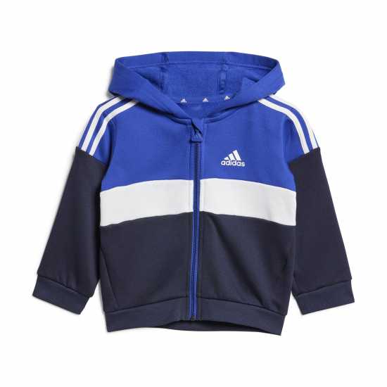 Adidas Екип Невръстни Деца Tiberio 3-Stripes Colorblock Fleece Track Suit Infants Синьо/Сиво Детски спортни екипи