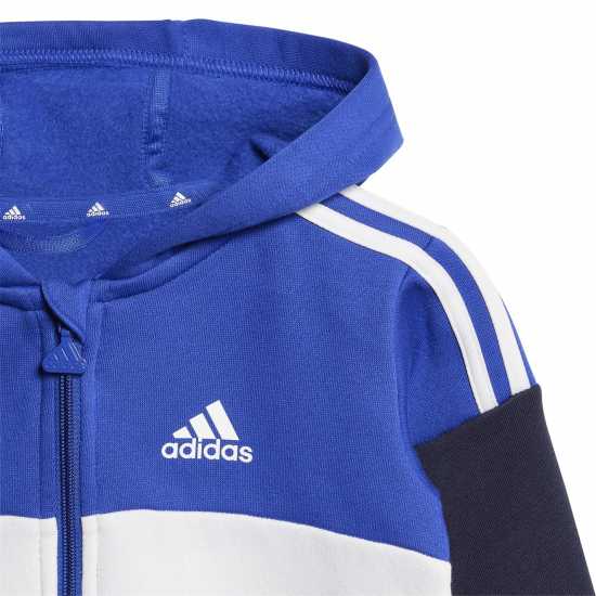 Adidas Екип Невръстни Деца Tiberio 3-Stripes Colorblock Fleece Track Suit Infants Синьо/Сиво Детски спортни екипи