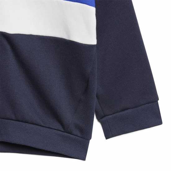 Adidas Екип Невръстни Деца Tiberio 3-Stripes Colorblock Fleece Track Suit Infants Синьо/Сиво Детски спортни екипи