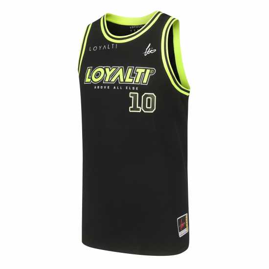 Loyalti Basketball Block Logo Vest Черно/Зелено Мъжко облекло за едри хора