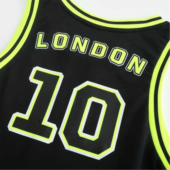 Loyalti Basketball Block Logo Vest Черно/Зелено Мъжко облекло за едри хора