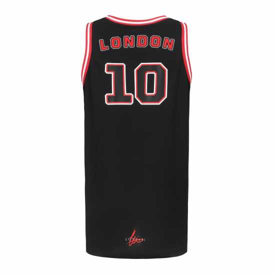 Loyalti Basketball Block Logo Vest Черно/червено Мъжко облекло за едри хора