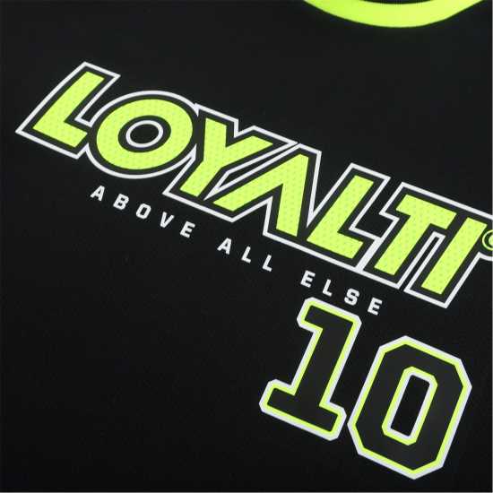 Loyalti Basketball T-Shirt Черно/Зелено Мъжко облекло за едри хора