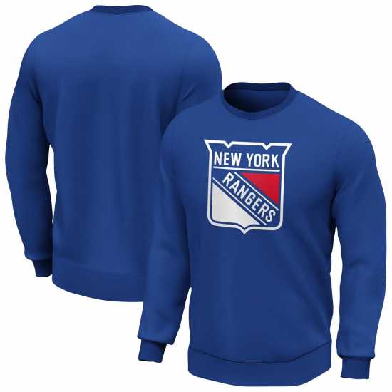 Мъжка Блуза Обло Деколте Nhl Logo Crew Sweatshirt Mens НЮ Рейнджърс Мъжки полар