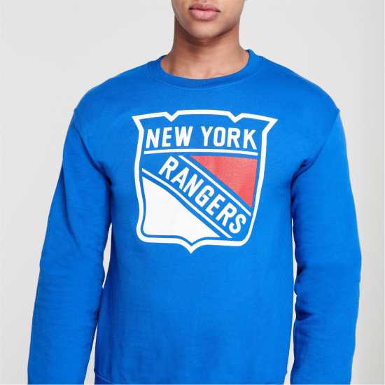 Мъжка Блуза Обло Деколте Nhl Logo Crew Sweatshirt Mens НЮ Рейнджърс Мъжки полар