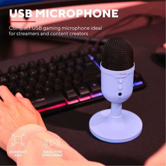 Trust Gxt 234 Yunix Microphone - Purple  Стрийминг