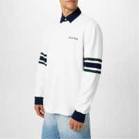 Jack Wills Stripe Slve Rugby Sn44 Крем 