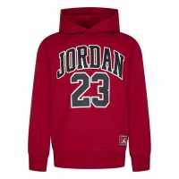 Air Jordan Logo 23 Hoodie Juniors Тренировъчен червен Детски суитчъри и блузи с качулки