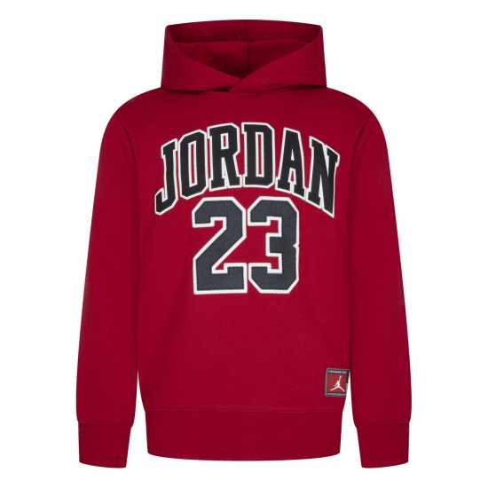 Air Jordan Logo 23 Hoodie Juniors Тренировъчен червен Детски суитчъри и блузи с качулки