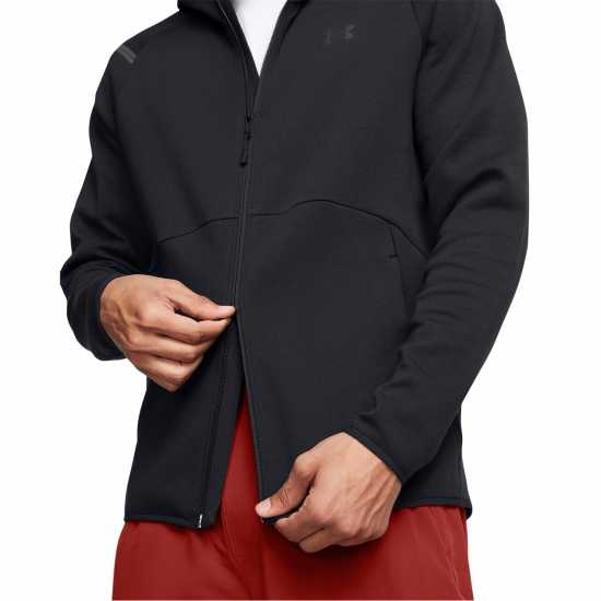 Under Armour Мъжки Суитшърт Armour Ua Unstoppable Flc Fz Hd Eu Hoody Mens Черно 