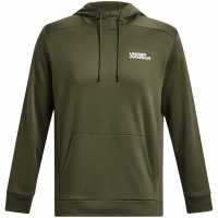 Under Armour Мъжки Суитшърт Armour Ua Fleece Graphic Hd Hoody Mens Зелено Мъжки дрехи за фитнес