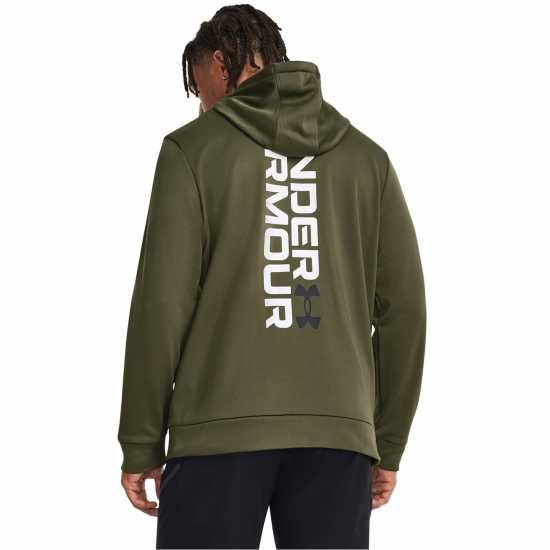 Under Armour Мъжки Суитшърт Armour Ua Fleece Graphic Hd Hoody Mens Зелено Мъжки дрехи за фитнес