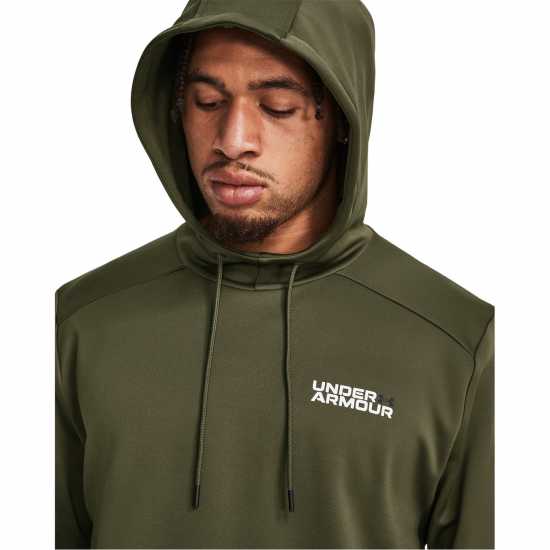 Under Armour Мъжки Суитшърт Armour Ua Fleece Graphic Hd Hoody Mens Зелено Мъжки дрехи за фитнес