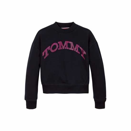 Tommy Hilfiger Детска Блуза Обло Деколте Dot Foil Crew Neck Sweatshirt Juniors Пустинно небе DW5 