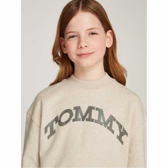 Tommy Hilfiger Детска Блуза Обло Деколте Dot Foil Crew Neck Sweatshirt Juniors Овесен АДЗ 