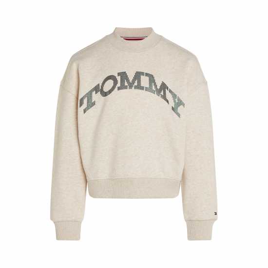 Tommy Hilfiger Детска Блуза Обло Деколте Dot Foil Crew Neck Sweatshirt Juniors Овесен АДЗ 