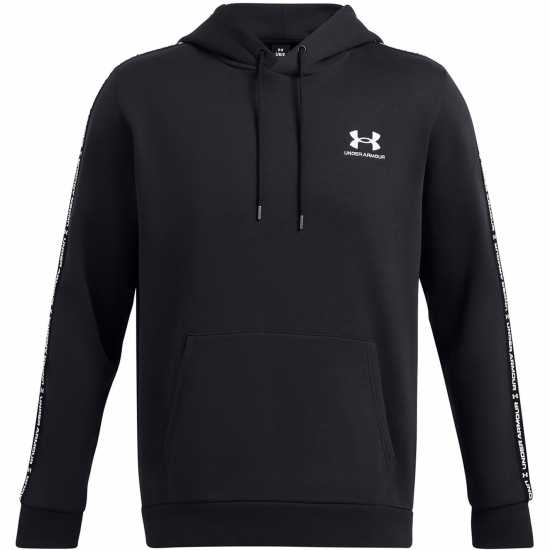 Under Armour Мъжки Суитшърт Icon Fleece Taping Hoody Mens Черно 