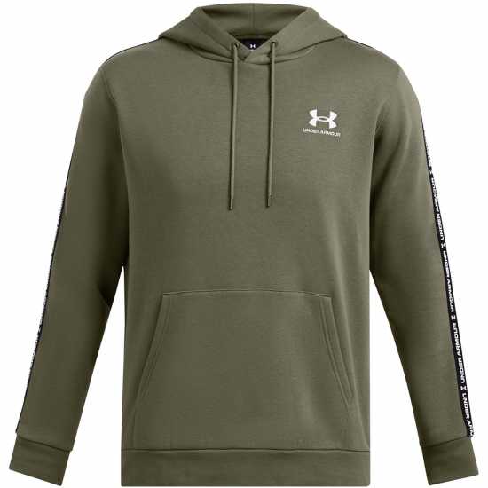 Under Armour Мъжки Суитшърт Icon Fleece Taping Hoody Mens Зелено 